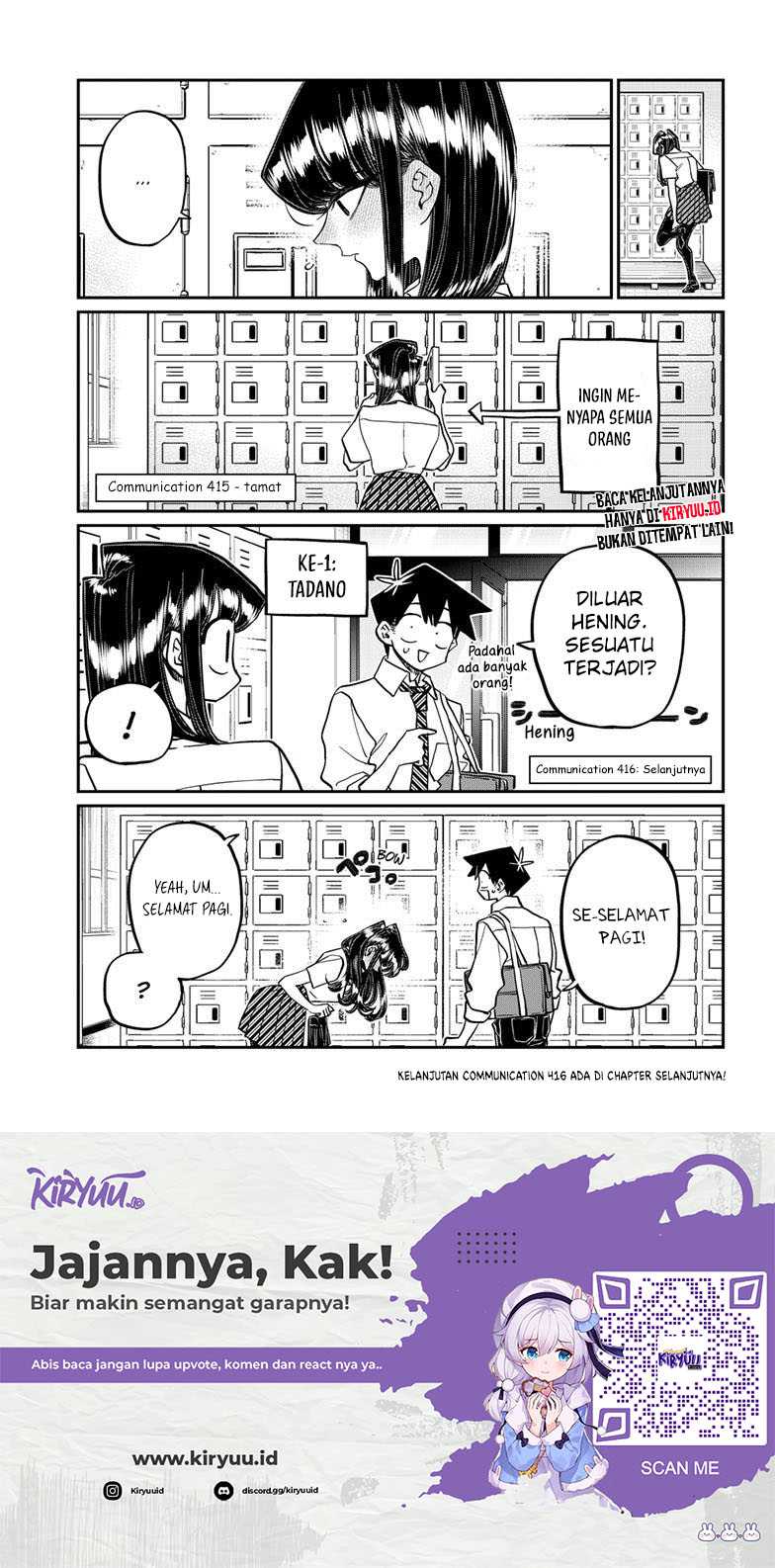 Komi-san wa Komyushou Desu chapter 415 halaman 6